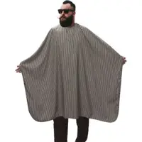 Cape de Coiffure Homme Grise à Rayures Blanches
