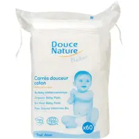 Carrés Douceur Coton Bébé Douce Nature x60