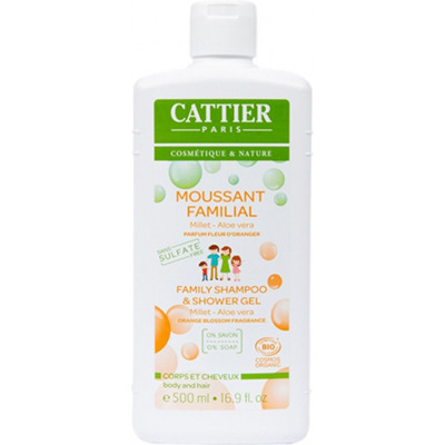 Moussant Familial Bio Sans Sulfates Cattier 500ml