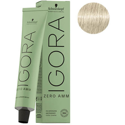 Coloration Permanente Igora Zéro Amm 10-2 Blond Très Très Clair Fumé Schwarzkopf