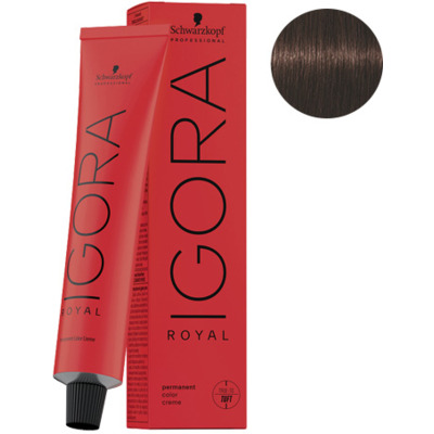 Coloration Permanente Igora Royal 4-68 Châtain Moyen Marron Rouge Schwarzkopf