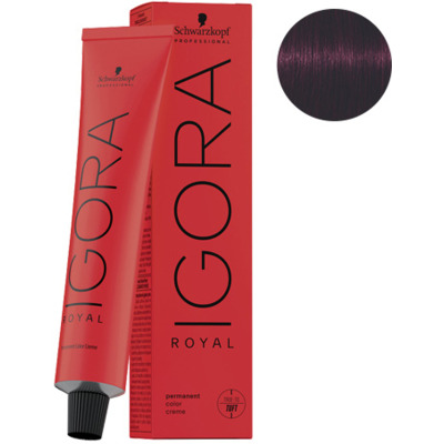 Coloration Permanente Igora Royal 4-99 Châtain Moyen Violet Extra Schwarzkopf