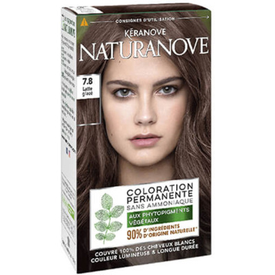 Coloration sans ammoniaque 7.8 Latte Glacé Kéranove Naturanove