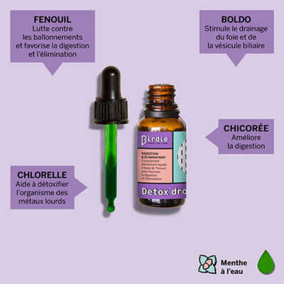 Elixir Digestion & Elimination Detox Drops Birdie