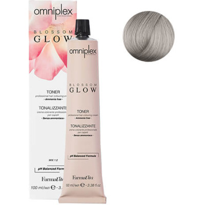 Crème Colorante Toner T 8.12 Acier Blossom Glow Omniplex Farmavita