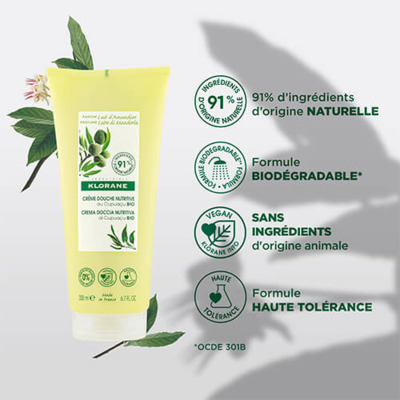 Crème Douche Lait d'Amandier Klorane 200ml