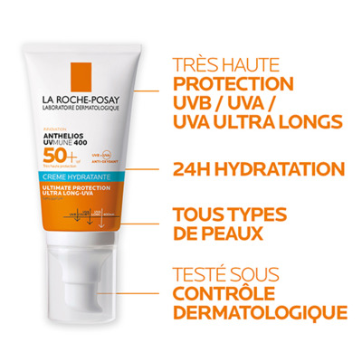 Anthelios UVMUNE 400 Crème Hydratante Sans Parfum SPF50+ La Roche Posay