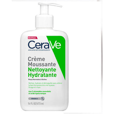 Crème Moussante Nettoyante Hydratante Visage Cerave 473ml