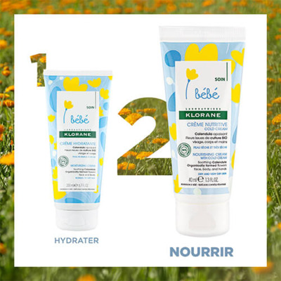 Crème Nutritive Cold Cream Calendula Bébé Klorane 125ml