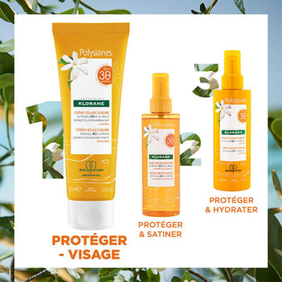 Crème Solaire Sublime Visage SPF30 Tamanu Bio & Monoï Klorane 50ml