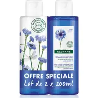 Lot Démaquillant Yeux Sensibles Bleuet Bio Klorane 2x200ml