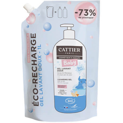 Recharge Gel Lavant Doux Bébé Cattier 1000ml