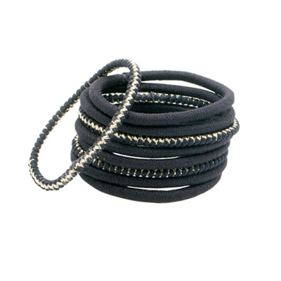 Elastiques Epais Noir et Lurex Bachca x9