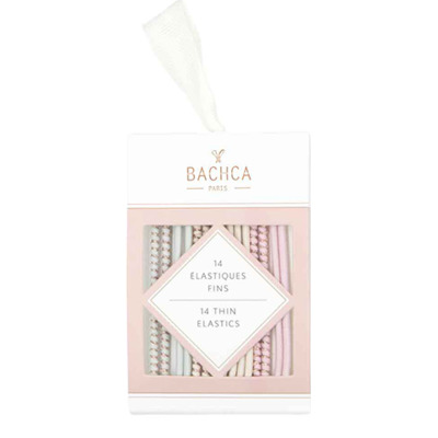 Elastiques Fins Pastels et Lurex Bachca x14