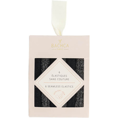Elastiques Sans Couture Noir & Lurex x6 Bachca