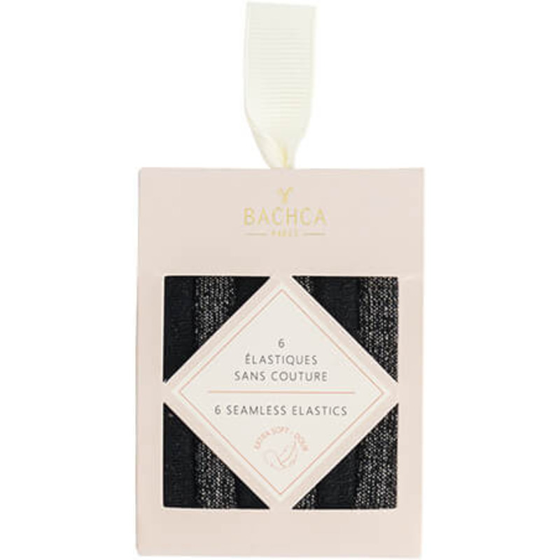 Elastiques Sans Couture Noir & Lurex x6 Bachca