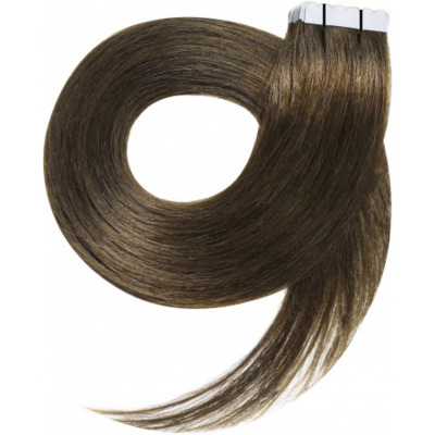 Extensions Adhésives Cheveux Raides Châtain #8 40cm x20