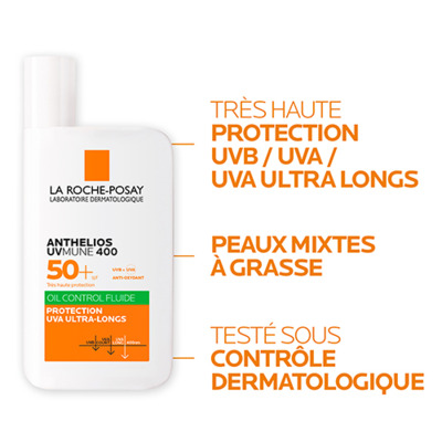 Anthelios UVMUNE 400 Fluide Oil Control SPF50+ La Roche Posay