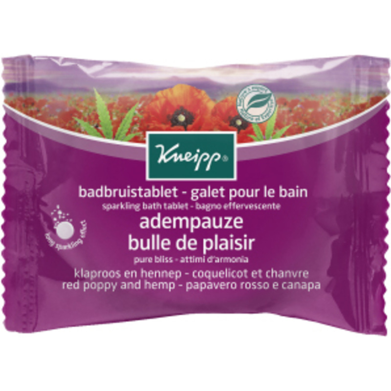 Galet Bain Effervescent Coquelicot Chanvre Kneipp