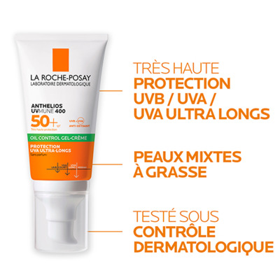 Anthelios UVMUNE 400 Gel-crème Oil Control SPF50+ Sans Parfum La Roche Posay