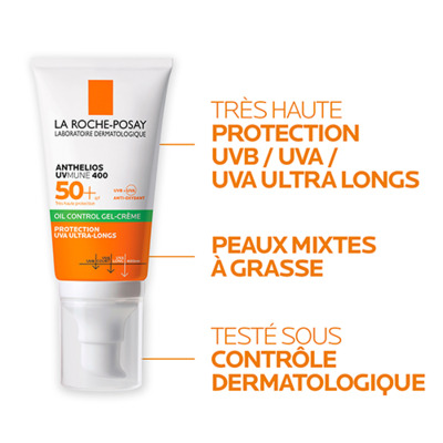 Anthelios UVMUNE 400 Gel-crème Oil Control SPF50+ Avec Parfum La Roche Posay