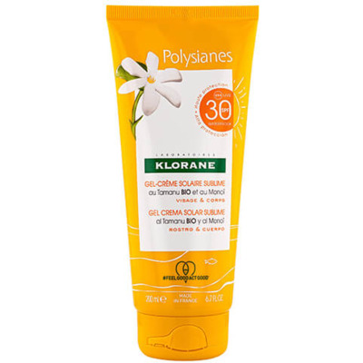 Gel-crème Solaire Sublime SPF30 Tamanu Bio & Monoï Klorane 200ml