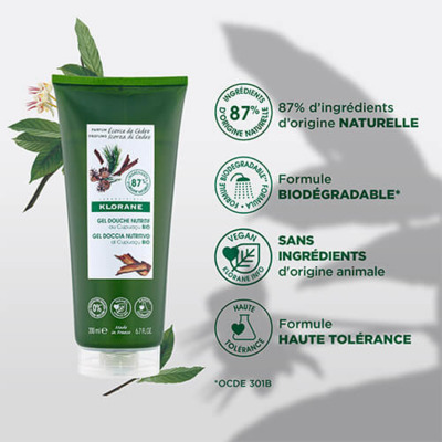 Gel Douche Écorce de Cèdre Klorane 200ml