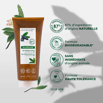Gel Douche Fève de Tonka Klorane 200ml