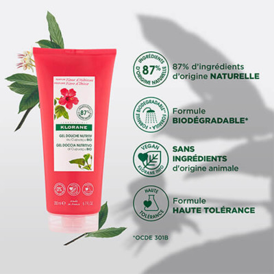 Gel Douche Fleur d'Hibiscus Klorane 200ml