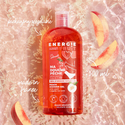 Gel Douche Pêche Blanche & Eau de Riz Energie Fruit