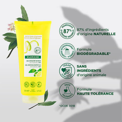 Gel Douche Zeste d'Agrumes Klorane 200ml