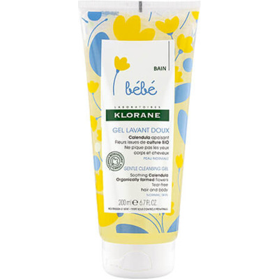 Gel Lavant Doux Apaisant Calendula Bébé Klorane 200ml