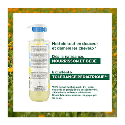 Gel Lavant Doux Apaisant Calendula Bébé Klorane 500ml