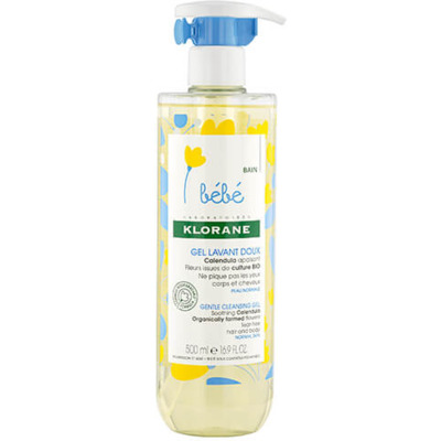Gel Lavant Doux Apaisant Calendula Bébé Klorane 500ml
