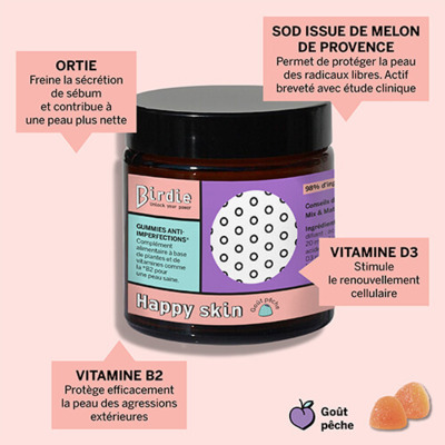 Gummies Anti-imperfections Happy Skin Birdie