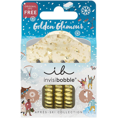 Elastiques Spirale et Pince Collection Après-Ski Golden Glamour Invisibobble