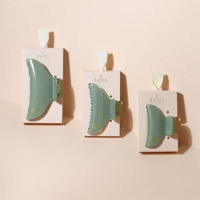 Pince Croco Opaline Vert d'Eau Grand Modèle Bachca