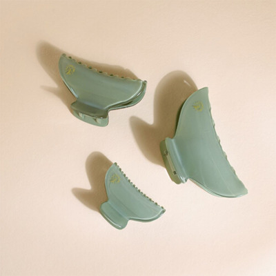 Pince Croco Opaline Vert d'Eau Grand Modèle Bachca