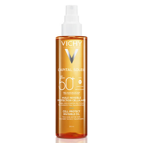 Crème Solaire Vichy Capital Spf 50+ - Visage Et Corps, Onctueuse, 50ml