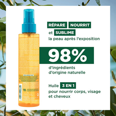 Huile Réparatrice Après-soleil Tamanu Bio & Monoï Klorane 150ml