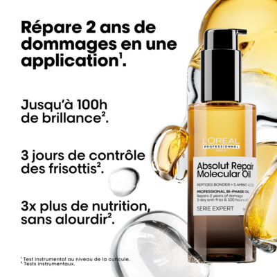 Huile Bi-Phase Réparatrice Absolut Repair Molecular L'Oréal 90ml