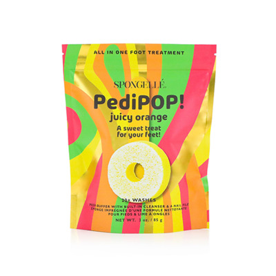 Éponge infusée et lime à ongles de pédicure Juicy Orange Spongellé