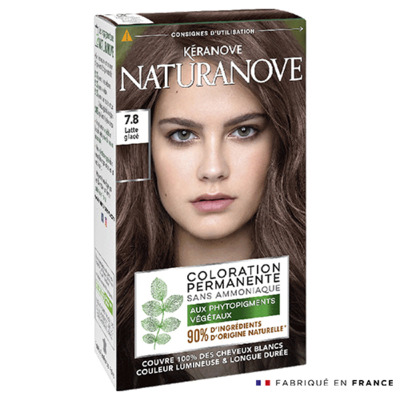 Coloration sans ammoniaque 7.8 Latte Glacé Kéranove Naturanove