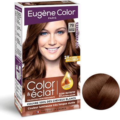 Kit Coloration Color & Eclat 78 Marron Praliné Les Raffinées Eugène Color