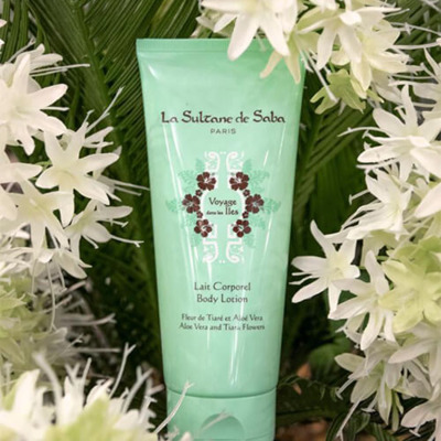 Lait Corporel Fleur de Tiaré Aloe Vera La Sultane de Saba