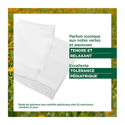 Lingettes Nettoyantes Douces Calendula Bébé Klorane x25