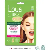 Masque en Tissu Visage Bio Hydratant Apaisant Loua