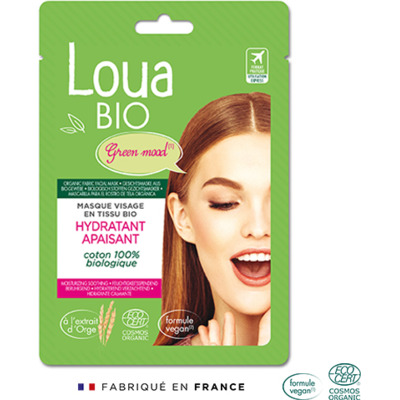 Masque en Tissu Visage Bio Hydratant Apaisant Loua