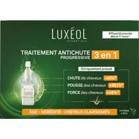 Luxéol Fioles 2 en 1 Chute de Cheveux Progressive 1 mois