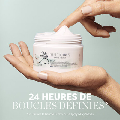 Masque Anti-frisottis Cheveux Bouclés Ondulés Nutricurls Wella 150ml